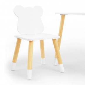 Комплект детской мебели стол и два стула Мишутка (Белый/Белый/Береза) в Агрызе - agryz.mebel-74.com | фото