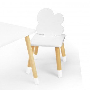Комплект детской мебели стол и два стула Облачко (Белый/Белый/Береза) в Агрызе - agryz.mebel-74.com | фото