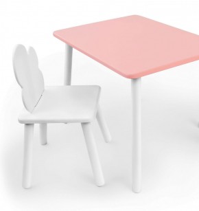 Комплект детской мебели стол и стул Облачко (Розывый/Белый/Белый) в Агрызе - agryz.mebel-74.com | фото