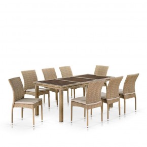 Комплект плетеной мебели T365/Y380B-W65 Light Brown (8+1) в Агрызе - agryz.mebel-74.com | фото