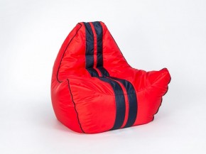 Кресло бескаркасное Авто (Красное с черной полосой) в Агрызе - agryz.mebel-74.com | фото