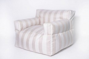 Кресло бескаркасное Уют полоса (Молочный) в Агрызе - agryz.mebel-74.com | фото