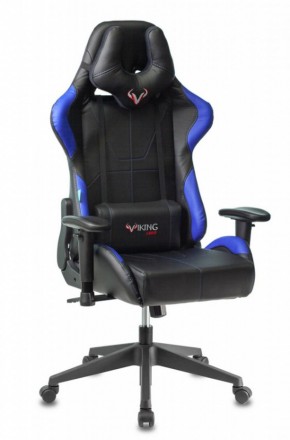 Кресло игровое Бюрократ VIKING 5 AERO BLUE черный/синий в Агрызе - agryz.mebel-74.com | фото