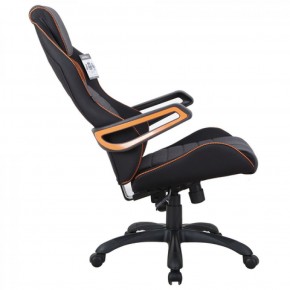 Кресло компьютерное BRABIX Techno Pro GM-003 (ткань черное/серое, вставки оранжевые) 531813 в Агрызе - agryz.mebel-74.com | фото