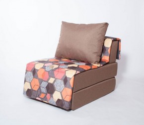 Кресло-кровать бескаркасное Харви (коричневый-геометрия браун) в Агрызе - agryz.mebel-74.com | фото