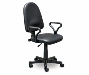 Кресло офисное Престиж+ (черный кожзам PV-1) г/п 140/ПВМ/ гольф в Агрызе - agryz.mebel-74.com | фото