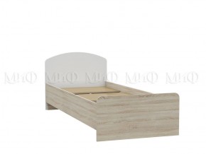 МАРТИНА Кровать 800 с настилом ЛДСП (Белый глянец/дуб сонома) в Агрызе - agryz.mebel-74.com | фото