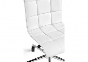 Офисное кресло Квадро экокожа белая / хром в Агрызе - agryz.mebel-74.com | фото