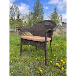 Плетеное кресло LV-140B-Brown с подушкой в комплекте в Агрызе - agryz.mebel-74.com | фото