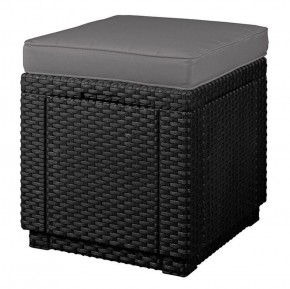 Пуфик Куб с подушкой (Cube with cushion) графит - прохладный серый в Агрызе - agryz.mebel-74.com | фото