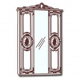 Шкаф 3-х дверный с зеркалами (01.143) Роза (беж) в Агрызе - agryz.mebel-74.com | фото