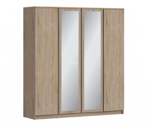 Шкаф 4х дверный с зеркалами Веста СБ-3082 (Дуб Сонома) в Агрызе - agryz.mebel-74.com | фото