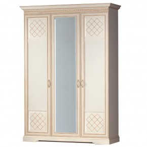 Шкаф для одежды 3-дверный №800 Парма кремовый белый в Агрызе - agryz.mebel-74.com | фото