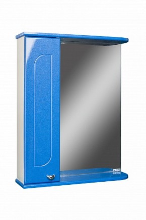 Шкаф-зеркало Радуга Синий металлик 55 левый АЙСБЕРГ (DA1129HZR) в Агрызе - agryz.mebel-74.com | фото