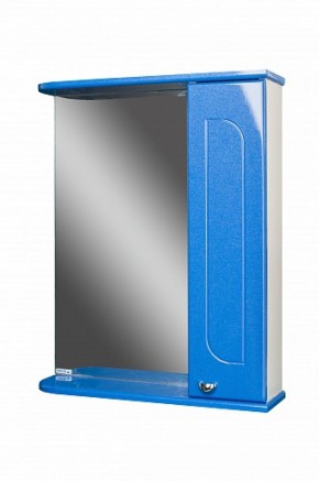 Шкаф-зеркало Радуга Синий металлик 55 правый АЙСБЕРГ (DA1129HZR) в Агрызе - agryz.mebel-74.com | фото