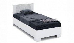 Спальня Аврора Кровать 90 со встроенным основанием под матрас Белый/Ателье светлый в Агрызе - agryz.mebel-74.com | фото