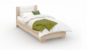 Спальня Аврора Кровать 90 со встроенным основанием под матрас Дуб сонома/Белый в Агрызе - agryz.mebel-74.com | фото