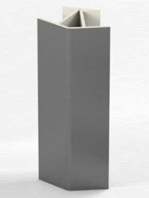 Угловое соединение для цоколя 135 гр. h100 мм (Алюминий, Белый, Черный, Сонома) в Агрызе - agryz.mebel-74.com | фото